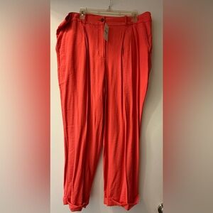LOFT Outlet Red Wide Leg Jumpsuit with Vibrant Style - perfect for summer